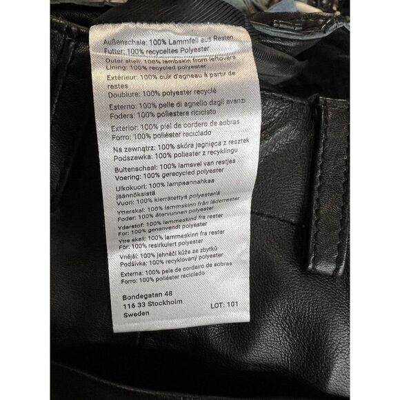 Deadwood Net Sustain Palma Leather Tapered Black Pants Size 0 New - Picture 12 of 12